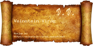Veinstein Virág névjegykártya
